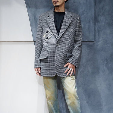 【SONG FOR THE MUTE】MIRROR BLAZER -HOUNDTOOTH-