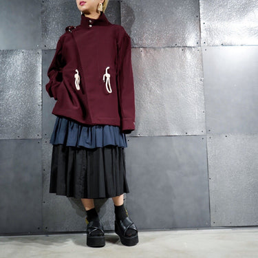 【PLAN C】<br>COTTON GATHER LAYERED SKIRT