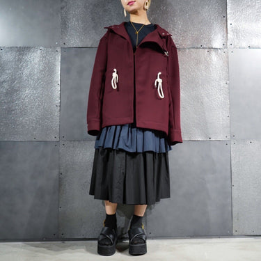 【PLAN C】<br>COTTON GATHER LAYERED SKIRT